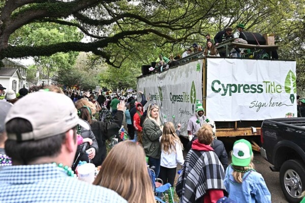 The Cypress Title float rolls during the 2023 parade