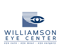 Logo for Williamson Eye Center, Official Partners, featuring a stylized eye above "eye care • eye wear • eye surgery" in blue font.